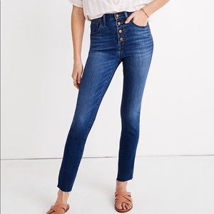 Madewell 10” high rise skinnies size 25
